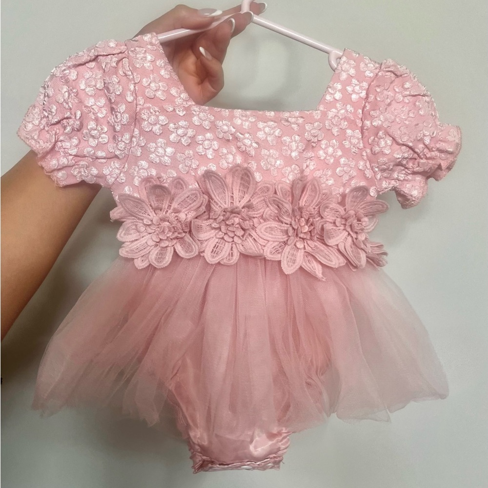 Pink Floral Baby Dress